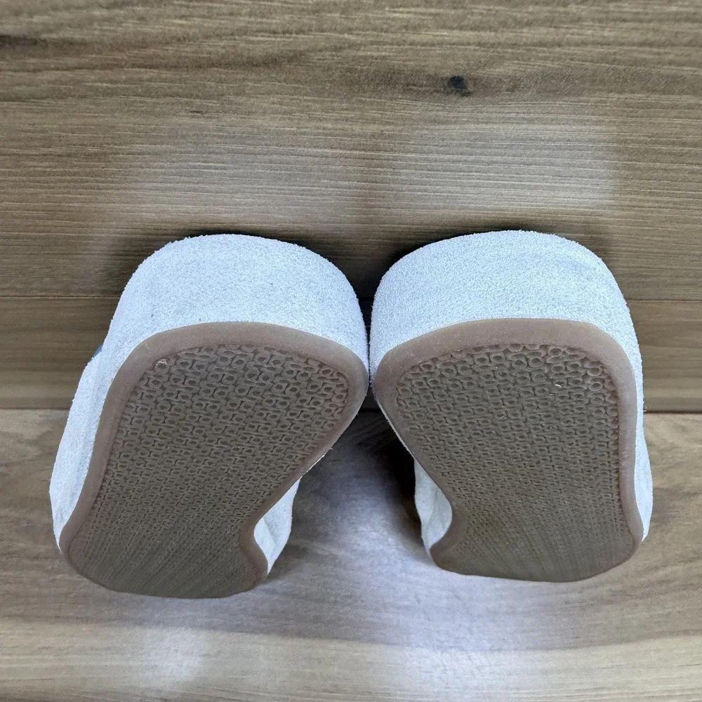 COACH Y2K Bone Suede Slippers House Womens 9 Heart Stitched Zoey